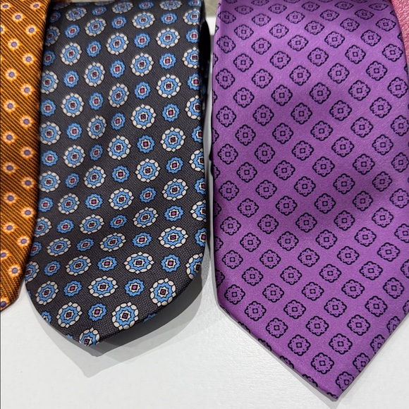 Dolcepunta wardrobe set of 7 men’s ties- Orange, Blue, and Purple, pink - Picture 3 of 7